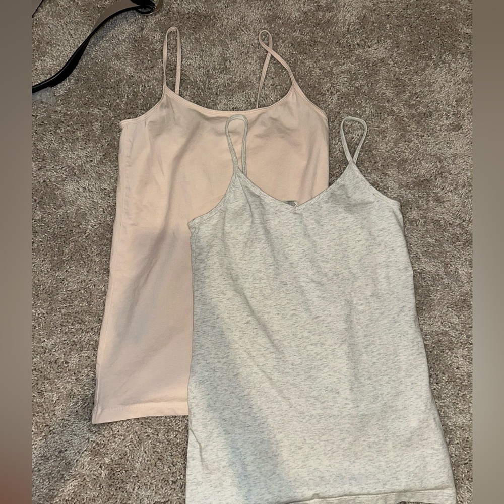 Forever 21 Beige and Gray Spaghetti Straps Size M